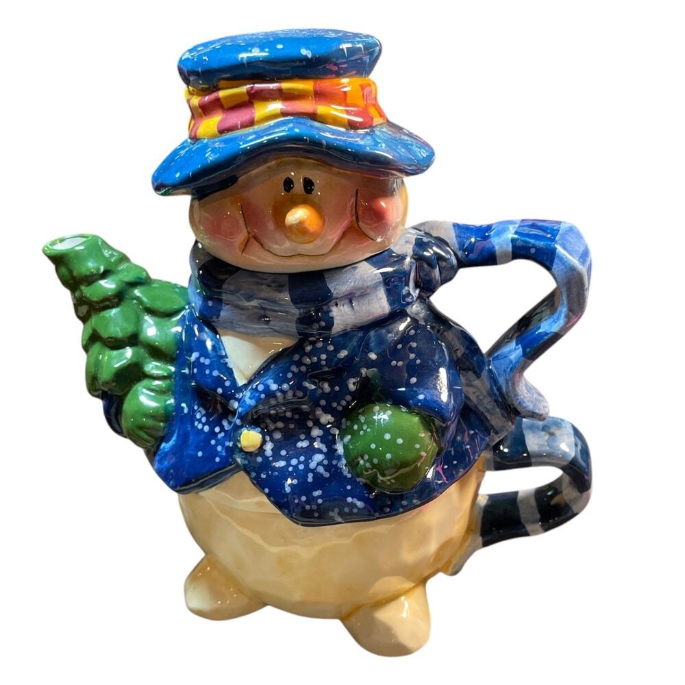 Florida Marketplace Nantucket 3 Piece Teapot For One Christmas Holiday Snowman